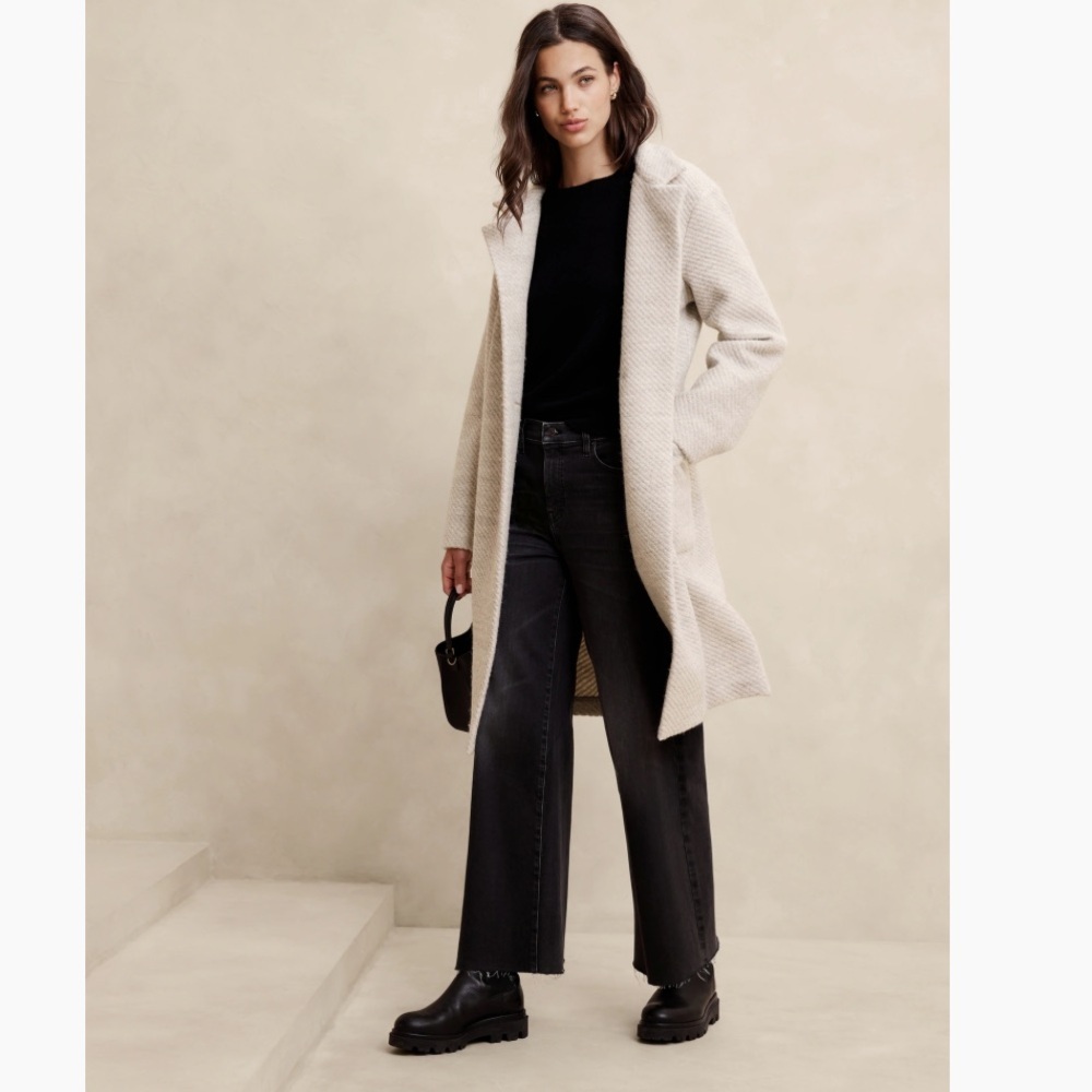 Banana Republic Factory knit twill coat